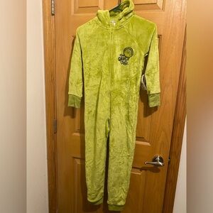 Dr. Seuss Lime Green Grinch Pajama Footies
